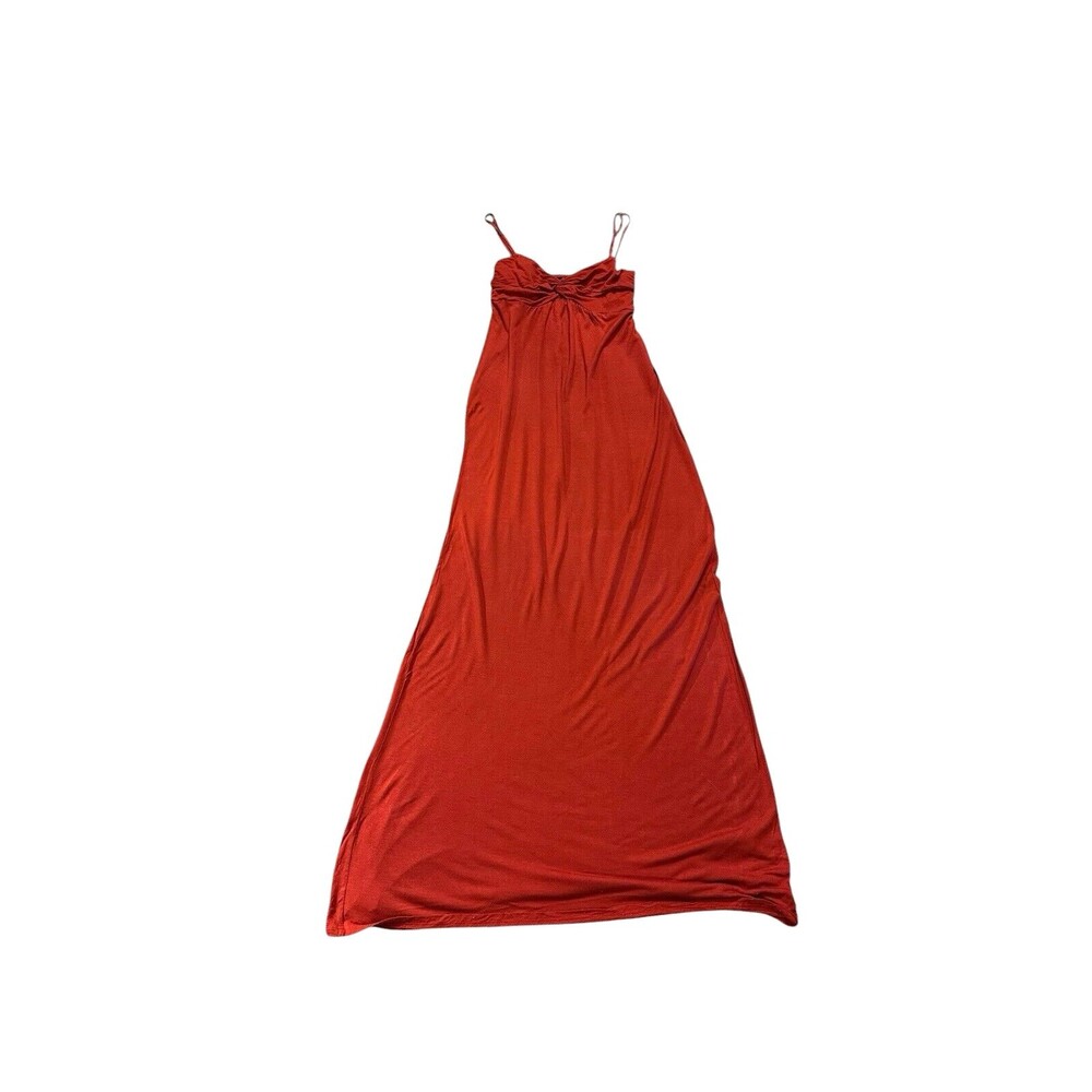 Forever 21 maxi dress burnt orange M adjustable straps boho beach tomato girl